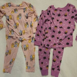 Wonder Nation Kids Pajama Set - Pink and Purple